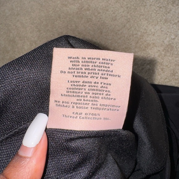 Badgley Mischka Black Joggers with Floral Detail - Picture 6 of 7